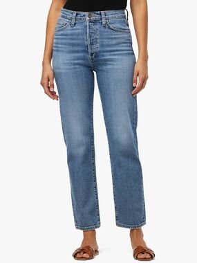 Joe's Jeans Juliet Wide Leg Crop Jeans in Light-Medium Blue